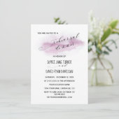 Invitation Chic Calligraphie Pink Aquarelle Dîner de répétiti (Debout devant)