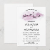 Invitation Chic Calligraphie Pink Aquarelle Dîner de répétiti (Devant / Derrière)