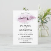 Invitation Chic Calligraphie Pink Aquarelle Dîner de répétiti (Debout devant)