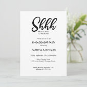 Invitation Chic Calligraphie Surprise Engagement Party (Debout devant)