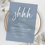 Invitation Chic Calligraphie Surprise Engagement Party<br><div class="desc">Une invitation à une soirée de fiançailles en calligraphie. Facile à personnaliser avec vos détails. PERSONNALISATION : Si vous avez besoin de personnalisation de la conception,  veuillez me contacter par conversation ; si vous avez besoin d'informations sur votre commande,  les options d'expédition,  etc,  veuillez contacter directement Zazzle support.</div>