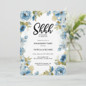 Invitation Chic Calligraphy Surprise Engagement Party (Debout devant)