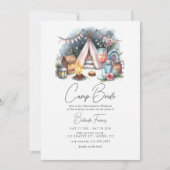 Invitation Chic Camp Bride Bachelorette Week-end Itinéraire (Devant)