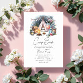 Invitation Chic Camp Bride Bachelorette Week-end Itinéraire