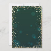Invitation Chic Casquette Gold Grad, Diamants Green Graduatio (Dos)