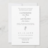 Invitation Chic catholique classique minimaliste chrétien (Devant)