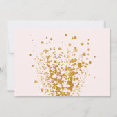 Invitation Chic Champagne d'or Brunch & Fête des mariées Bubb (Dos)