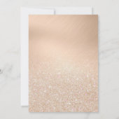 Invitation Chic Champagne Gold Parties scintillant Vacances m (Dos)