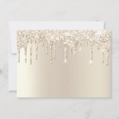 Invitation Chic Champagne Parties scintillant de goutte Éléga (Dos)