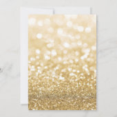 Invitation Chic Champagne Verre Gold Bokeh Retraite (Dos)
