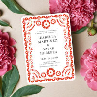Chic Charm Red Papel Picado Inspiré Mariage