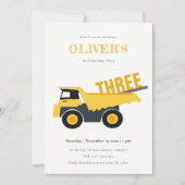Invitation Chic Chauffage Camion À Tout Âge Anniversaire (Devant)