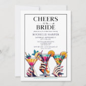 Invitation Chic Cheers to the Bride Fête des mariées (Devant)