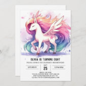 Invitation Chic Cheval Editable Anniversaire (Devant / Derrière)