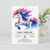 Invitation Chic Cheval Editable Anniversaire (Debout devant)