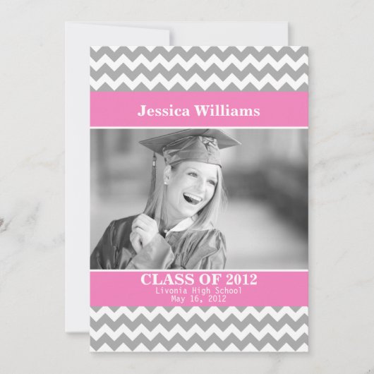 Invitation Chic Chevron (Devant)