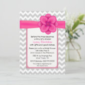 Invitation Chic Chevron Bridal Shower (Debout devant)