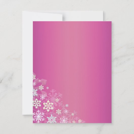 Invitation Chic Chic Chic Chic Flocon de neige doux16 Invitat (Dos)