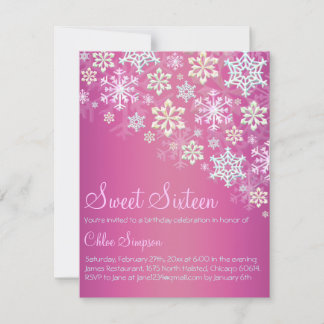 Invitation Chic Chic Chic Chic Flocon de neige doux16 Invitat