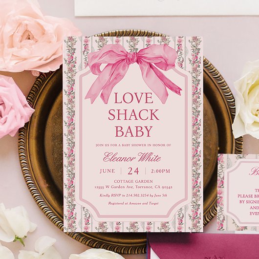 Invitation Chic Chic Love Chack baby shower