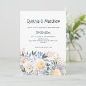 Invitation Chic chic marine ivoire bleu or mariage i (Debout devant)