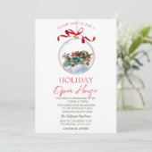 Invitation Chic Christmas Ball Holiday Open House  (Debout devant)