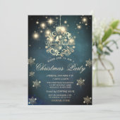 Invitation Chic Christmas Ball, Snowflakes Company Party (Debout devant)