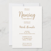 Invitation Chic Christmas Botanical Border Naming Ceremony (Dos)