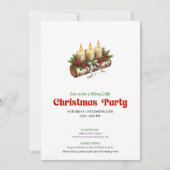 Invitation Chic Christmas Candles Pine Wreath Invite Card (Devant)