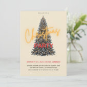 Invitation Chic Christmas Party - arbre festif (Debout devant)