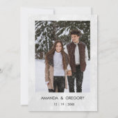 Invitation Chic Christmas Tree Lumières photo mariage (Dos)