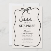 Invitation Chic Chut... c'est une fête d'anniversaire surpris (Devant)