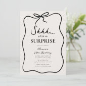 Invitation Chic Chut... c'est une fête d'anniversaire surpris (Debout devant)