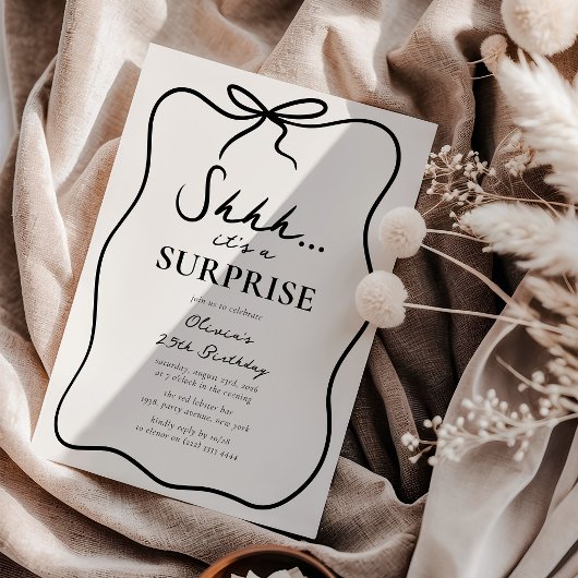 Invitation Chic Chut... c'est une fête d'anniversaire surpris
