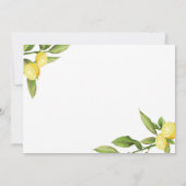Invitation Chic citron vert aquarelle nuptiale (Dos)
