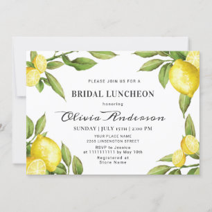 Invitation Chic citron vert aquarelle nuptiale