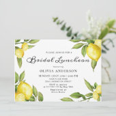 Invitation Chic citron vert aquarelle nuptiale (Debout devant)