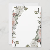 Invitation Chic Citrouille Fleurs d'automne Baby shower Feuil (Dos)