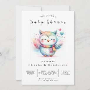 Invitation Chic Classic Owl Baby shower