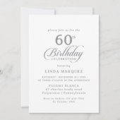 Invitation chic classique pour 60e anniversaire (Devant)