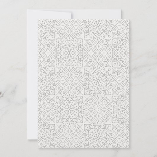 Invitation Chic Classy Ornate Aquarelle Peacock Fiançailles (Dos)