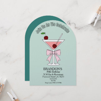 Invitation Chic Cocktail Adult Birthday Party 