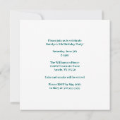 Invitation Chic Collage Photo Fête d'anniversaire personnalis (Dos)