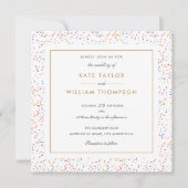 Invitation Chic coloré arc-en-ciel Confetti Mariage photo (Devant)