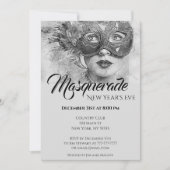 Invitation Chic Coloré Masquerade Party (Devant)