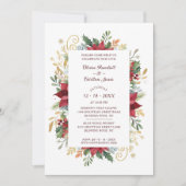Invitation Chic Colorful Christmas Botanical & Floral Frame (Devant)