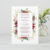 Invitation Chic Colorful Christmas Botanical & Floral Frame (Debout devant)