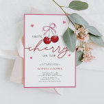 Invitation Chic Coquette cerise sur la Fête des mariées supér<br><div class="desc">Chic Coquette cerise sur l'invitation de la douche nuptiale</div>