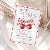 Invitation Chic Coquette Cherry sur le Baby shower supérieur 