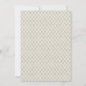 Invitation Chic Corner Lis & Diamants Dorés 25e Anniversaire (Dos)